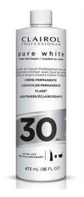 CLAIROL PROFESSIONAL PURE WHITE 30 VOLUME DEVELOPER EXTRA LIFT 16OZ